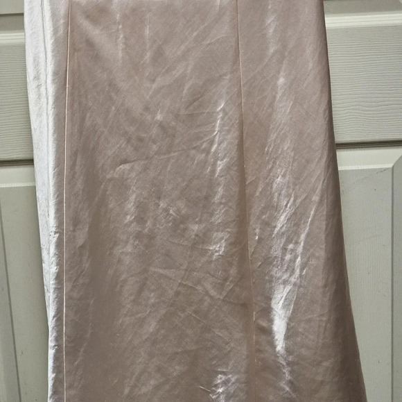 Vintage 90’s Victoria's Secret Blush Satin n Lace Front Split Ankle Gown Sz Med - Picture 13 of 17